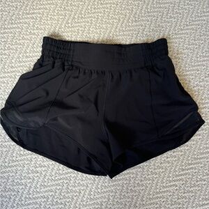 Black lululemon hotty hot shorts size 6